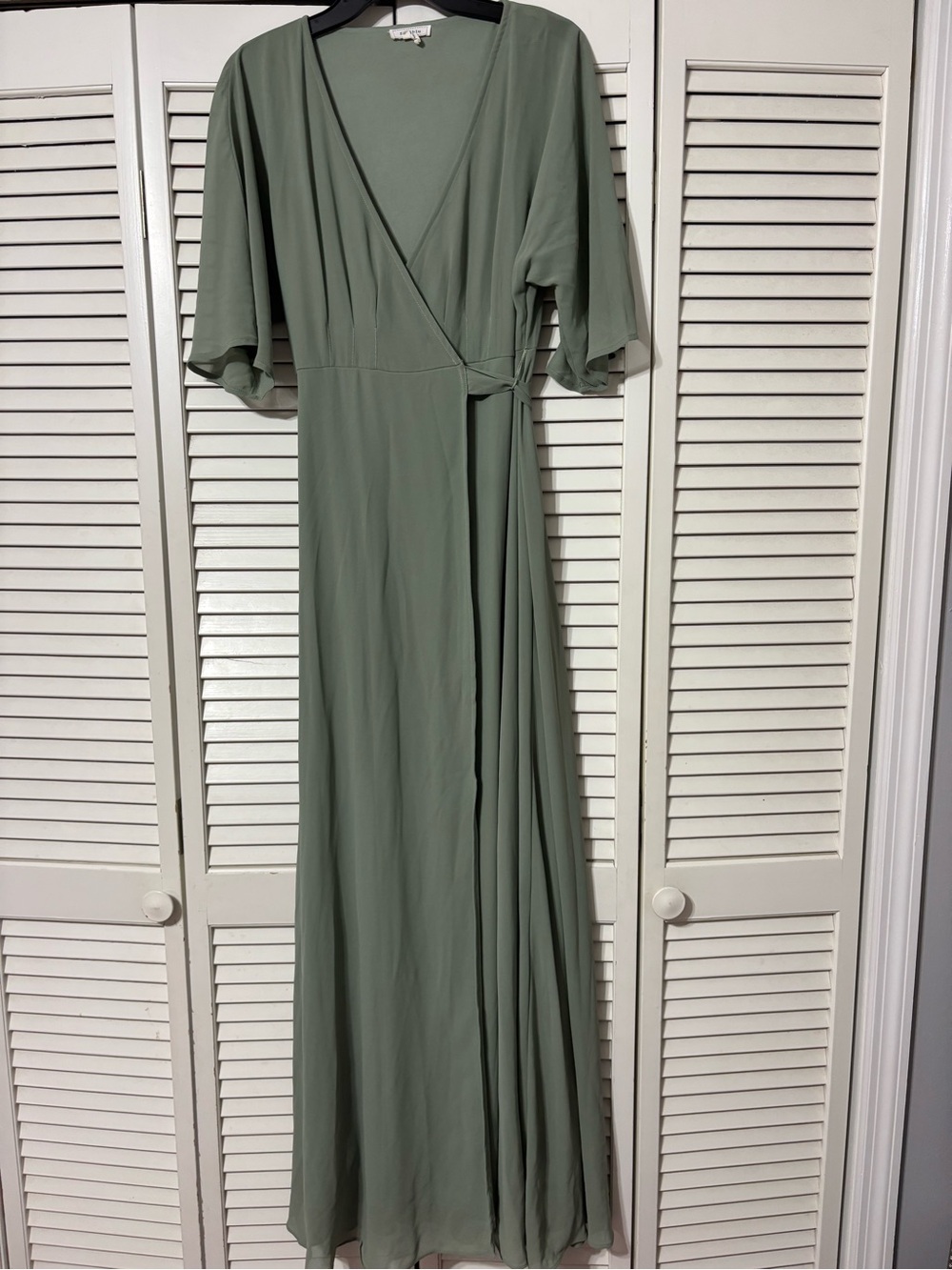 Baltic Born Sage Green Wrap Maxi Dress